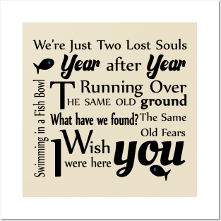 Pink Floyd, Wish You Were Here, Song, Quote Posters and Art